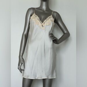 Urban Outfitters Ivory Lace Trim Chemise